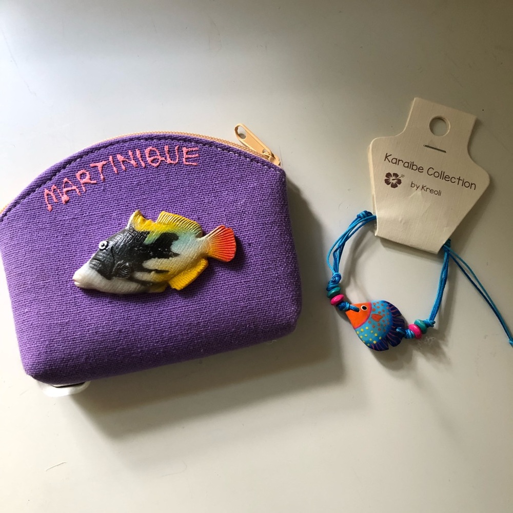 Kid’s cute change purse and tropical bracelet